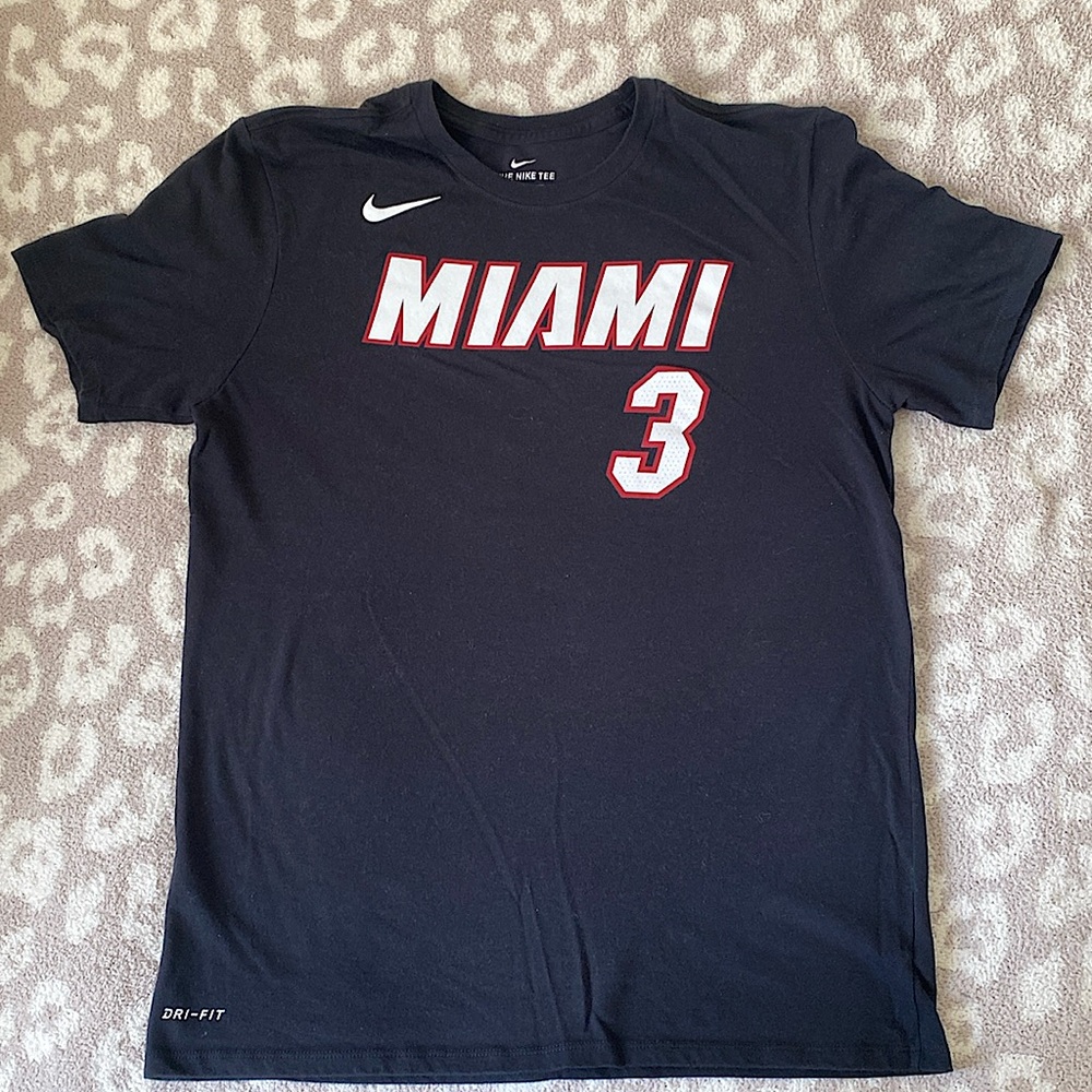 Nike Dri-Fit Miami Heat Wade Tee size L